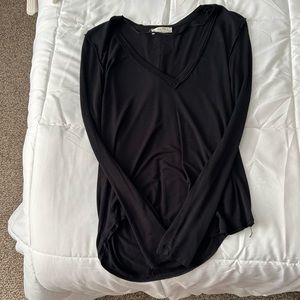 Over-sized Black Long Sleeve Tee